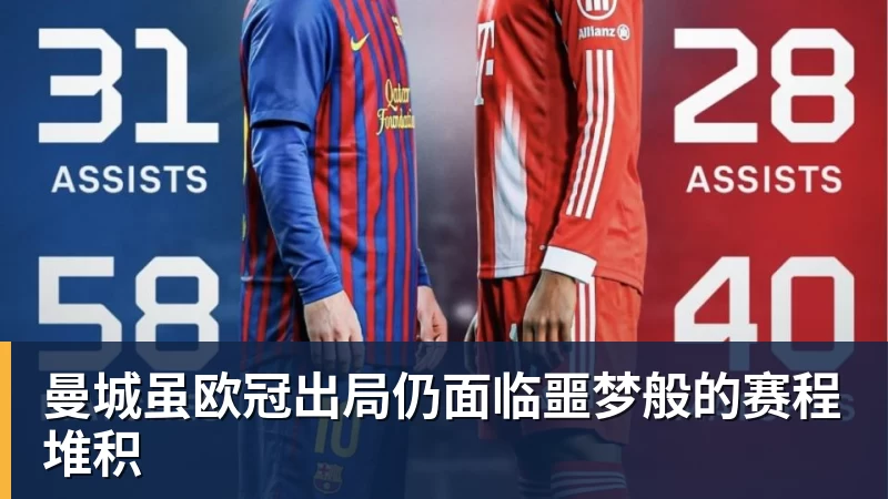 曼城虽欧冠出局仍面临噩梦般的赛程堆积